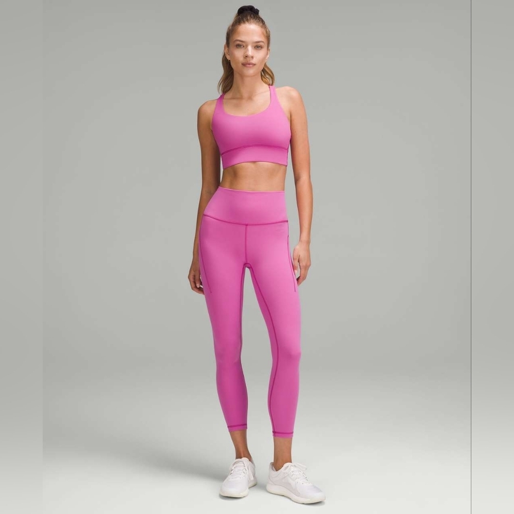 Lululemon Wunder Train High-Rise Tight with Pockets 25" Pow Pink Tone